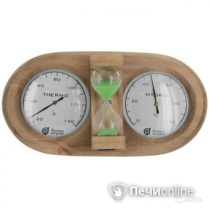Термометр с гигрометром Банные штучки Банная станция с песочными часами в Каменске-Уральском